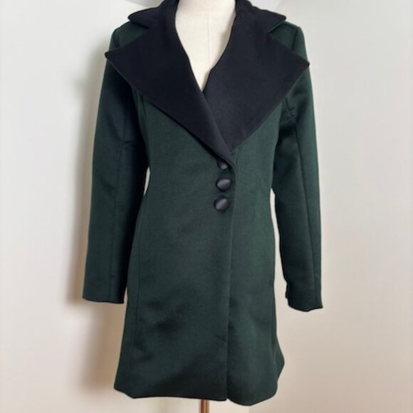 NWOT Teresa Crowninshield forest green wool skirt suit, size 6 - Picture 2 of 8